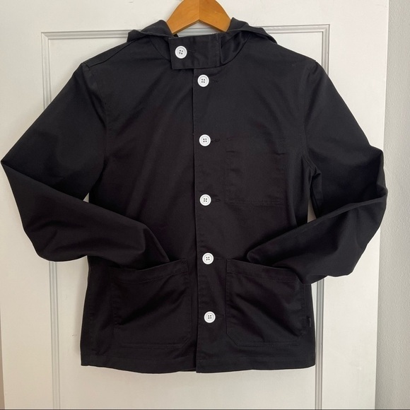 ASOS black bomber jacket. Hood. Relaxed oversize lightweight Fits Chest. 34-36 - Picture 10 of 10